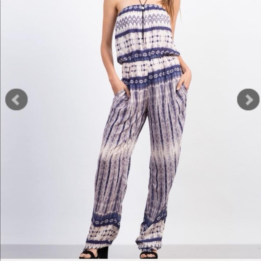 Honey punch strapless jumpsuit with